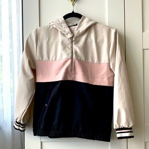 Zara Kids Tri-Color pink black cream Hoodie size 11-12